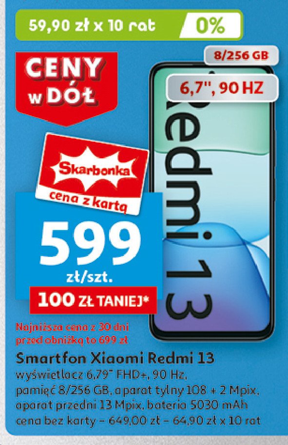 Smartfon redmi 13 Xiaomi promocja w Auchan