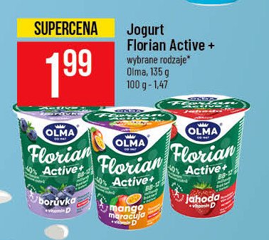 Jogurt borówkowy Olma florian active promocja