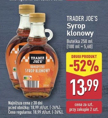 Syrop klonowy Trader joe's promocja