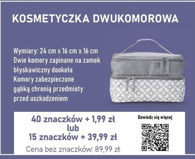 Kosmetyczka dwukomorowa promocja w Stokrotka
