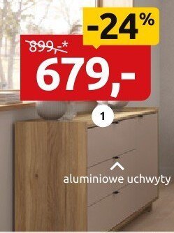 Komoda Kaspian KOM2D4S promocja w Black Red White