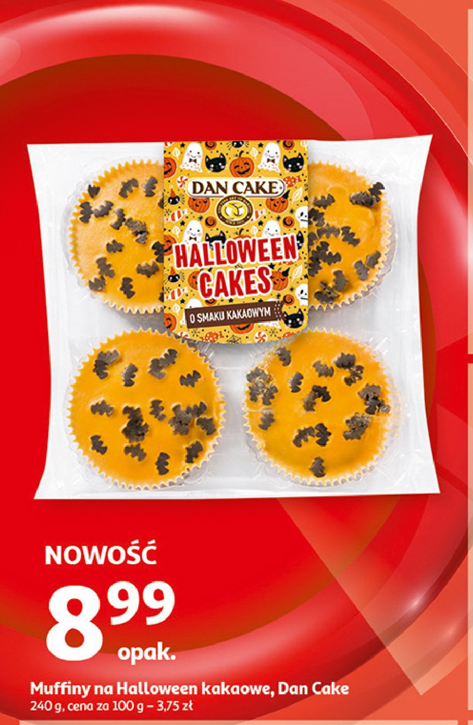 Muffiny na halloween Dan cake promocja w Auchan