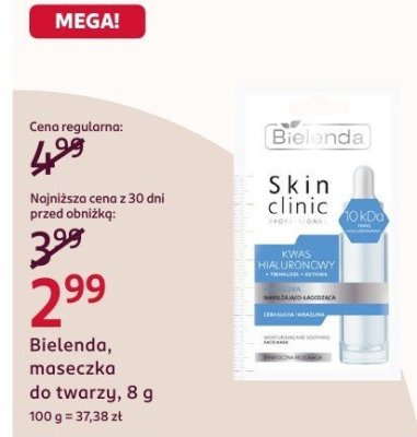 Maseczka do twarzy Bielenda, 8 g promocja w Rossmann