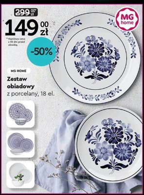 Zestaw obiadowy z porcelany 18 el. promocja w Biedronka