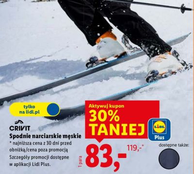 Spodnie narciarskie męskie promocja w Lidl