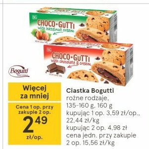Ciastka choco gutti z kremem czekoladowym i kawa艂kami czekolady Bogutti promocja