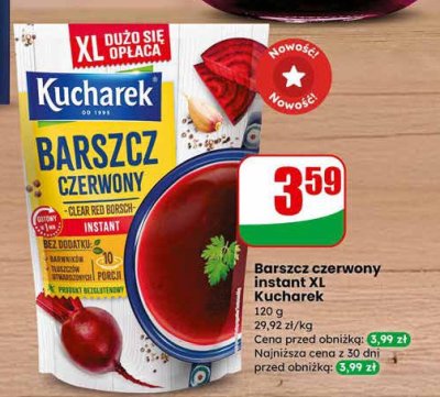 Barszcz czerwony instant XL Kucharek promocja w Dino