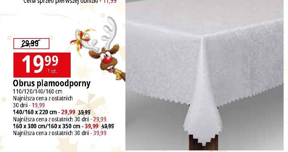 Obrus plamoodporny 160 x 350 cm promocja