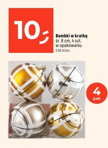 Bombki 8 cm promocja w Dealz