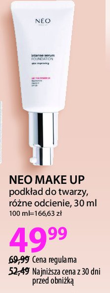 Podkład do twarzy spf 30 Neo make up promocja w Hebe