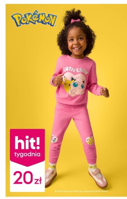 Spodnie dresowe dziewczęce Pokémon 100% bawełny promocja w Pepco