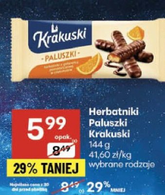 Herbatniki Paluszki Krakuski promocja w Delikatesy Centrum