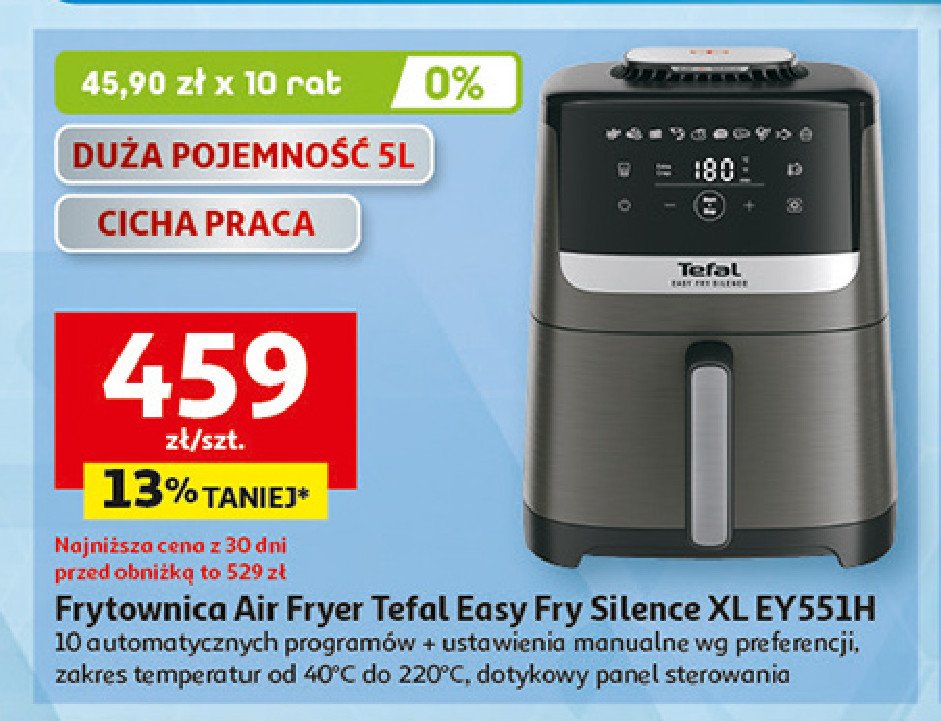 Frytkownica ey551h Tefal promocja w Auchan