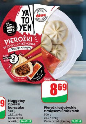 Pierożki azjatyckie z mięsem SmakMak promocja w Dino