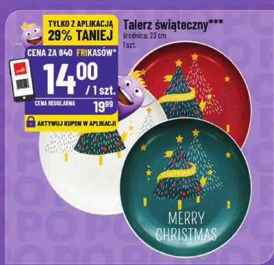 Talerz świąteczny promocja w POLOmarket