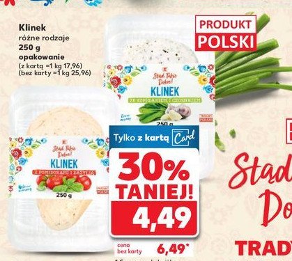 Klinek z pomidorami i bazylią K-classic stąd takie dobre! promocja w Kaufland