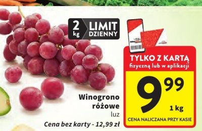 Winogrona różowe luz promocja w Intermarche