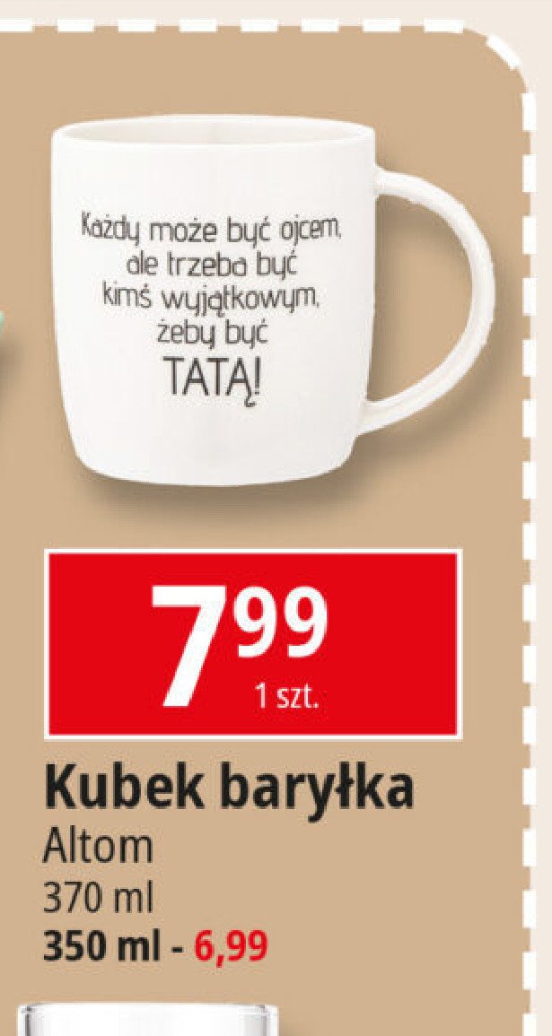 Kubek baryłka 350 ml Altom promocja