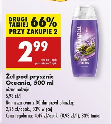 Żel pod prysznic kojący relaks Oceania essential promocja