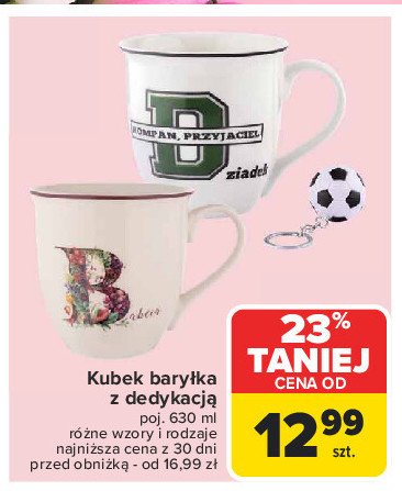 Kubek baryłka promocja w Carrefour Market