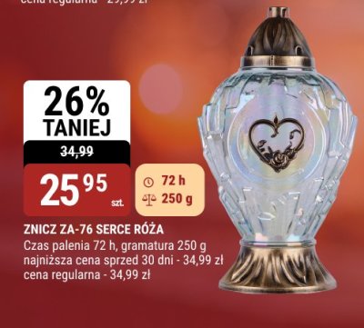 ZNICZ ZA-76 SERCE RÓŻA promocja w bi1