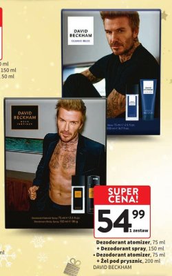 Zestaw: dezodorant atomizer + żel pod prysznic David Beckham promocja w Intermarche