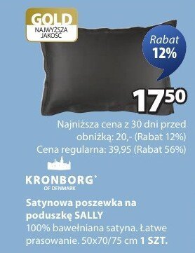 Poszewka na poduszkę SALLY satynowa 50x70/75 cm promocja w Jysk
