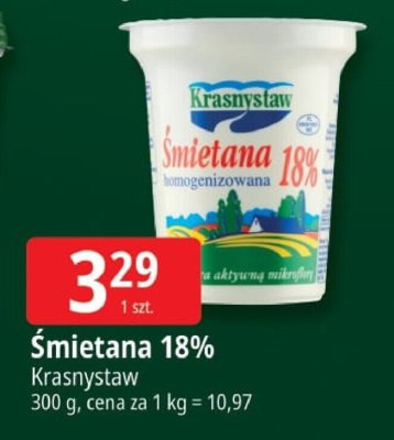 Śmietana 18% promocja w Leclerc