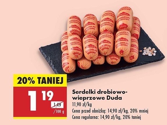 Serdelki drobiowo-wieprzowe Silesia duda promocja w Biedronka