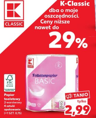 Papier toaletowy basic K-classic promocja