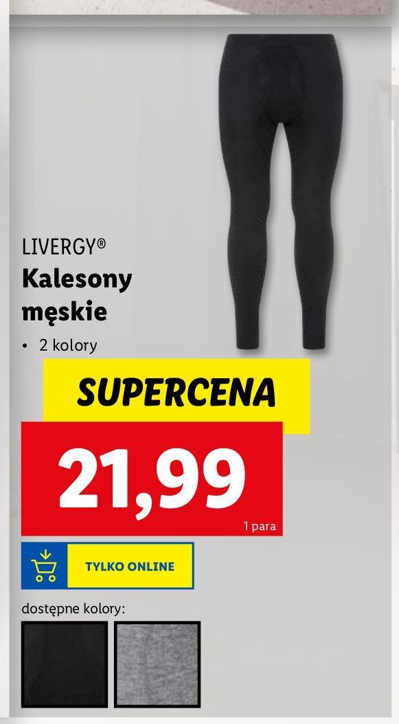 Kalesony męskie Livergy promocja