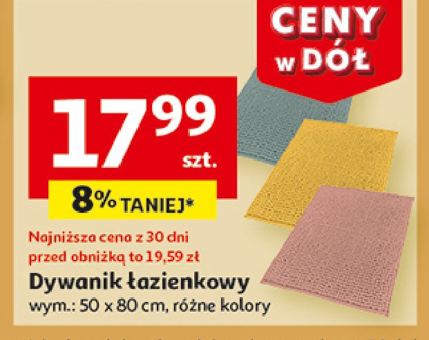 Dywanik łazienkowy 50 x 80 cm promocja