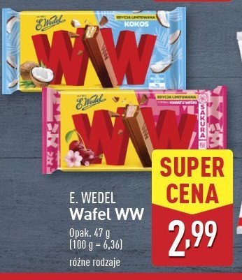 Baton kwiat wiśni E. wedel ww promocja