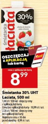 Śmietanka 30% UHT Łaciate, 500 ml promocja w Twój Market