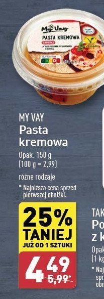 Pasta kremowa kanapkowa z papryką My vay promocja