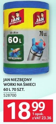 Worki na śmieci Jan niezbędny 60L promocja w Selgros
