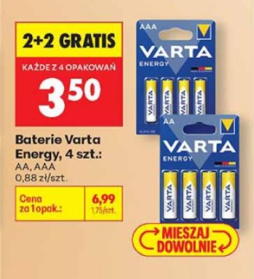 Baterie Varta Energy, 4 szt. promocja w Biedronka