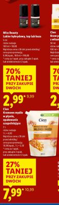 Kremowe mydło w płynie Cien, opakowanie uzupełniające promocja w Lidl