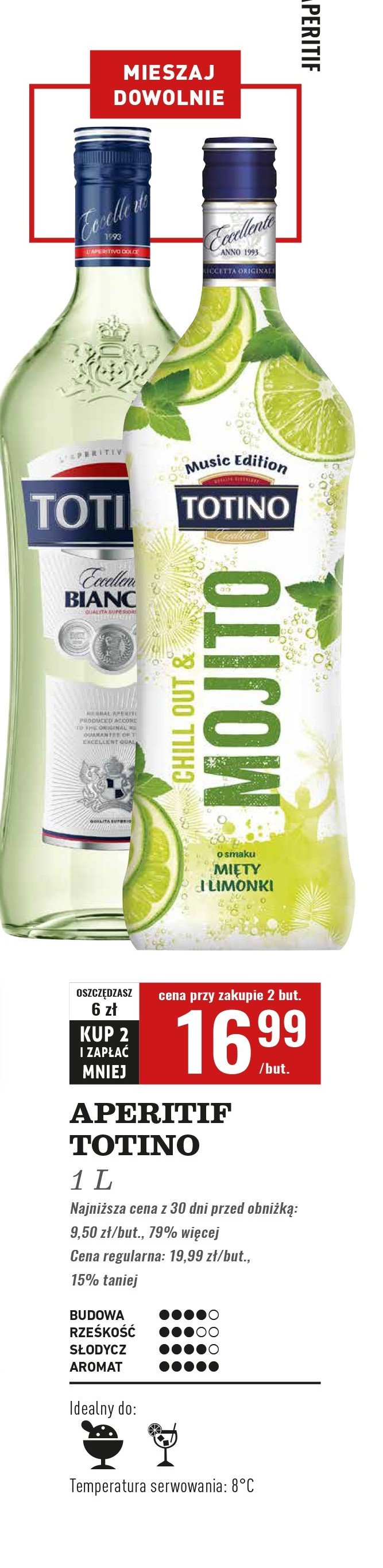 Vermouth TOTINO CHILLOUT & MOJITO promocja