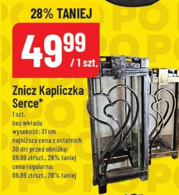 Znicz Kapliczka Serce bez wkładu promocja w POLOmarket