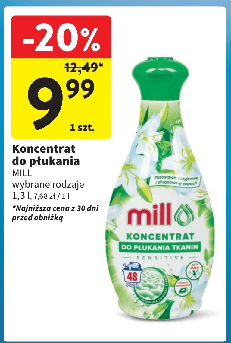 Koncentrat do płukania sensitive MILL promocja