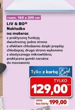 Nakładka na materac 160 x 200 cm Liv & bo promocja