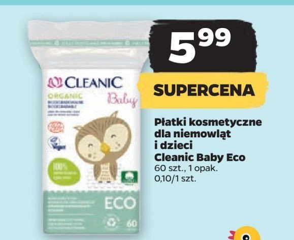 Płatki kosmetyczne organic Cleanic baby promocja
