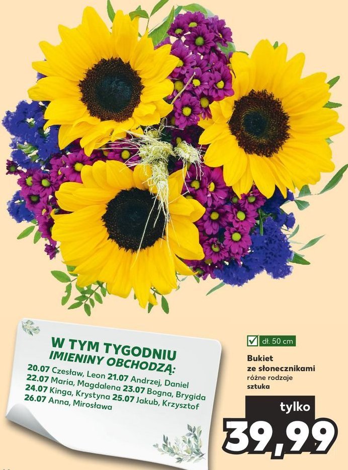 Bukiet ze s艂onecznikami promocja