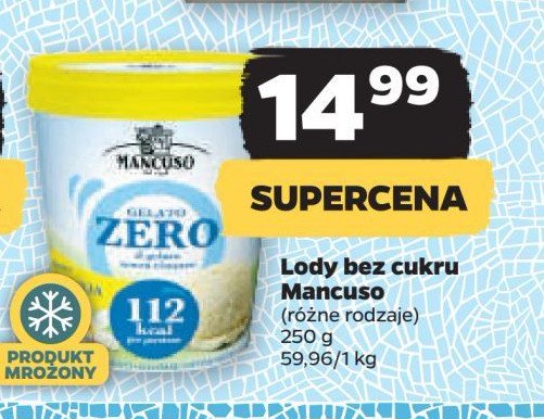 Lody waniliowe bez cukru Mancuso gelati promocja