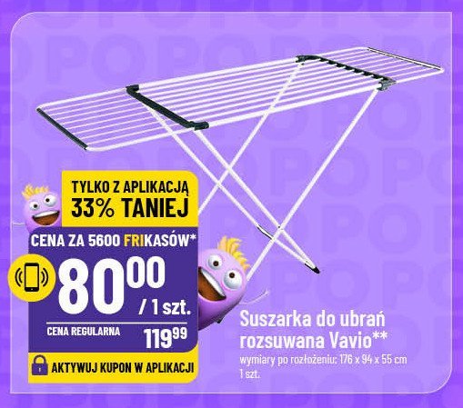 Suszarka do ubrań 18 m Vavio promocja w POLOmarket