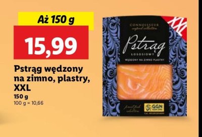Pstrąg wędzony na zimno w plastrach Connoisseur promocja