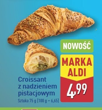 Croissant z nadzieniem pistacjowym promocja