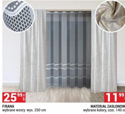 Materiał zasłonowy, wybrane kolory, szer. 140 cm promocja w Merkury Market