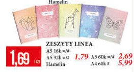 Zeszyt a5/60 k linea linia Hamelin promocja